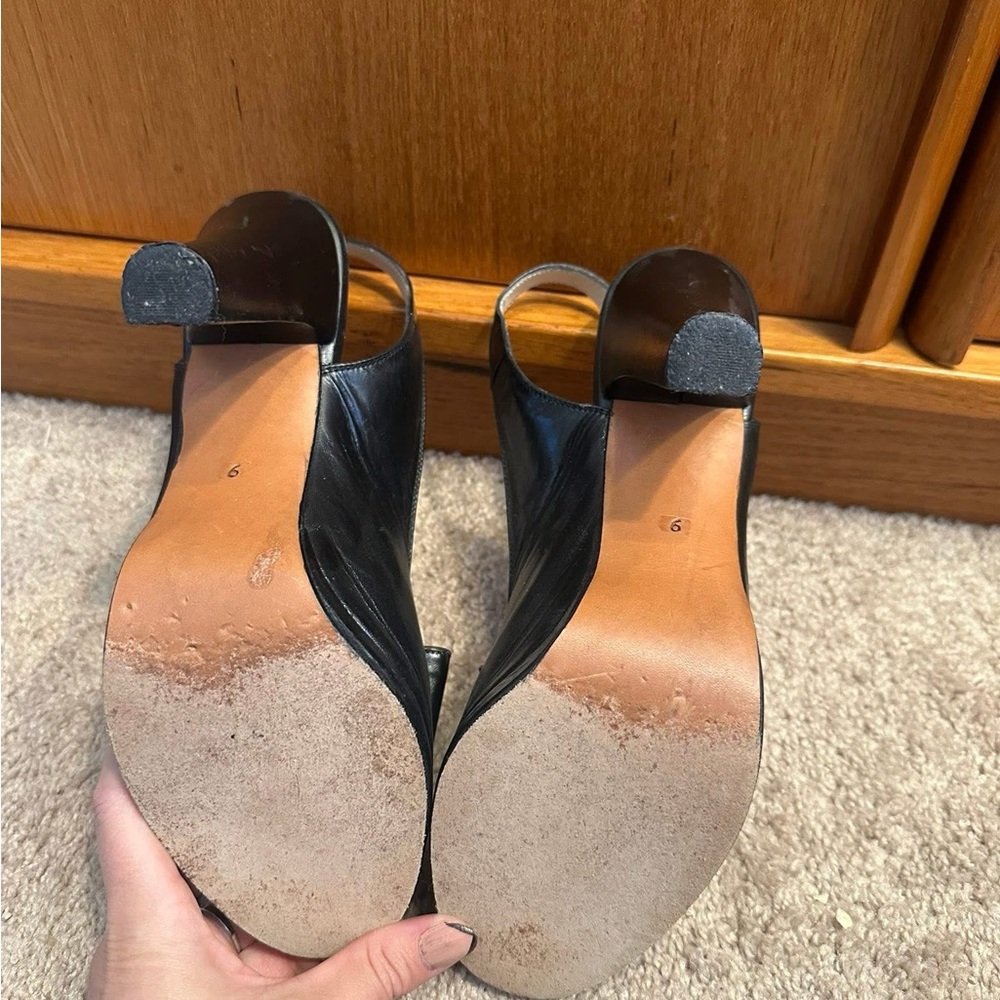 Black ReMix “Rita” Peep-Toe Slingback Heels shoe rockabilly - Picture 5 of 8